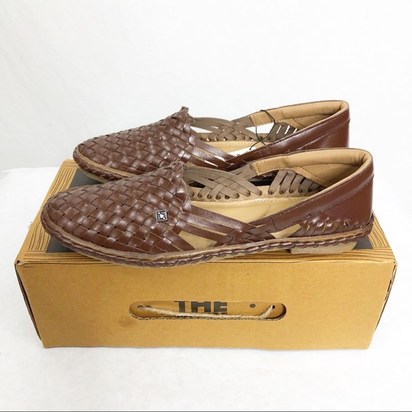 NEW Desi Hangover Leather Slip On Holas Sandals Loafers, Size 8, Brown - Picture 3 of 7